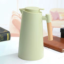 ThermoLED® - Garrafa Térmica 1L com Termômetro LED – Design Moderno e Cabo Estilo Madeira