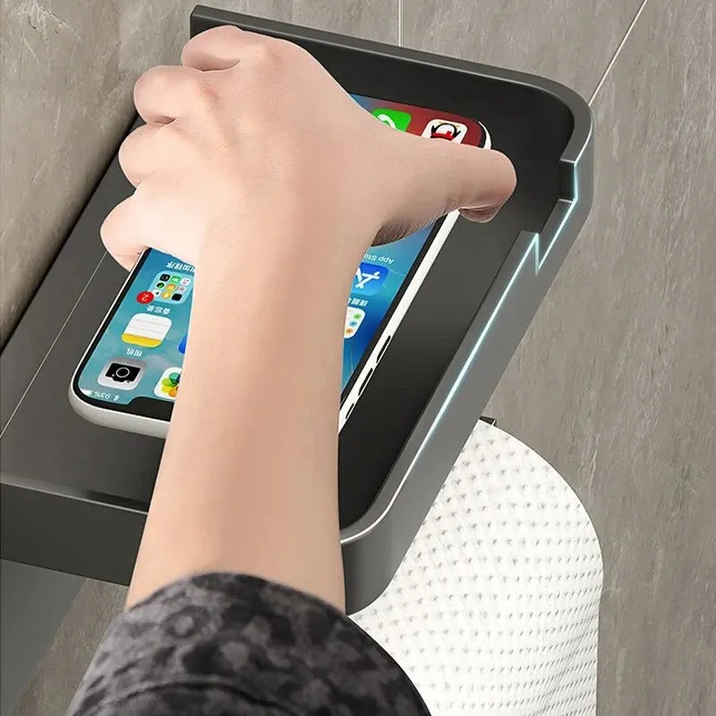 ShelfRoll – Porta Papel Higiênico com Prateleira Multifuncional
