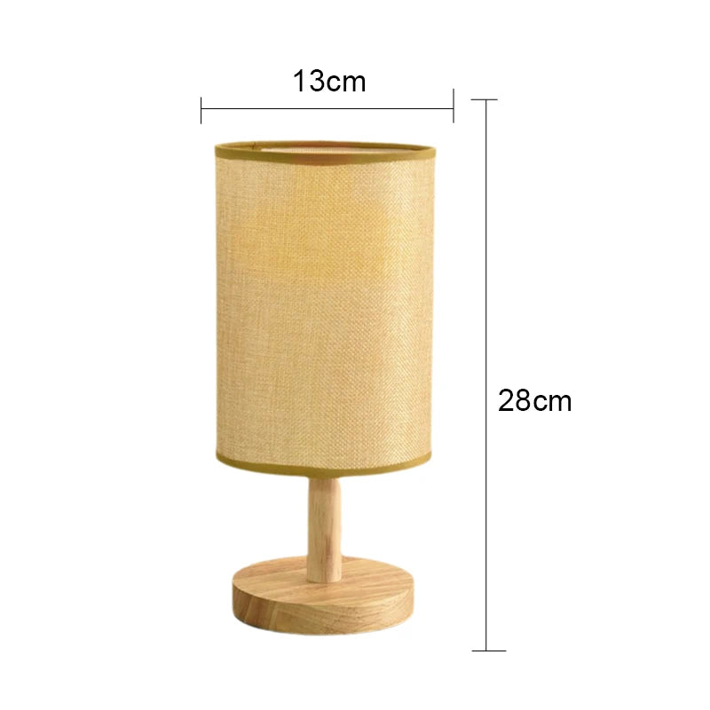 Luxzen® - Luminária de Mesa LED  com Design Sofisticado, Regulável, com Abajur de Tecido e Entrada USB