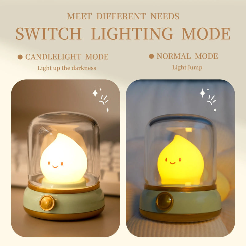 GlowCub – Luminária Cartoon Portátil USB Recarrregável
