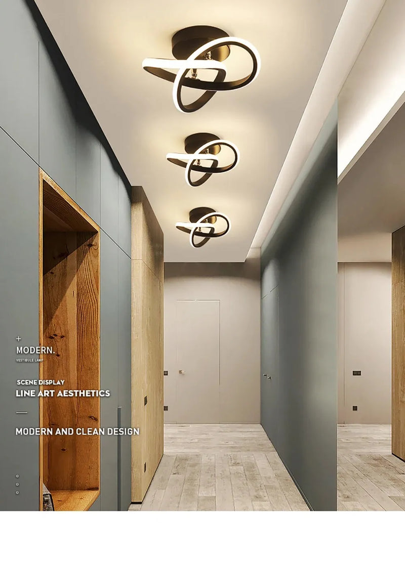 InfinityLED® - Luminária LED Minimalista para Teto – Iluminação Moderna para Corredor, Sacada, Escada e Decoração