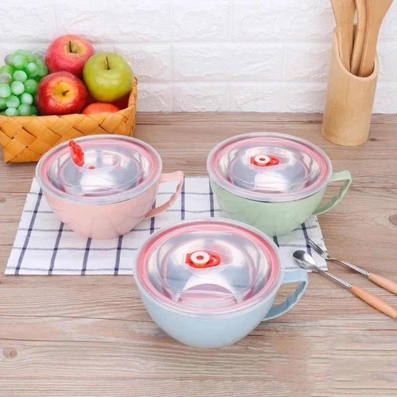 ThermoBowl® – Tigela de Aço Inoxidável com Alça Antitérmica