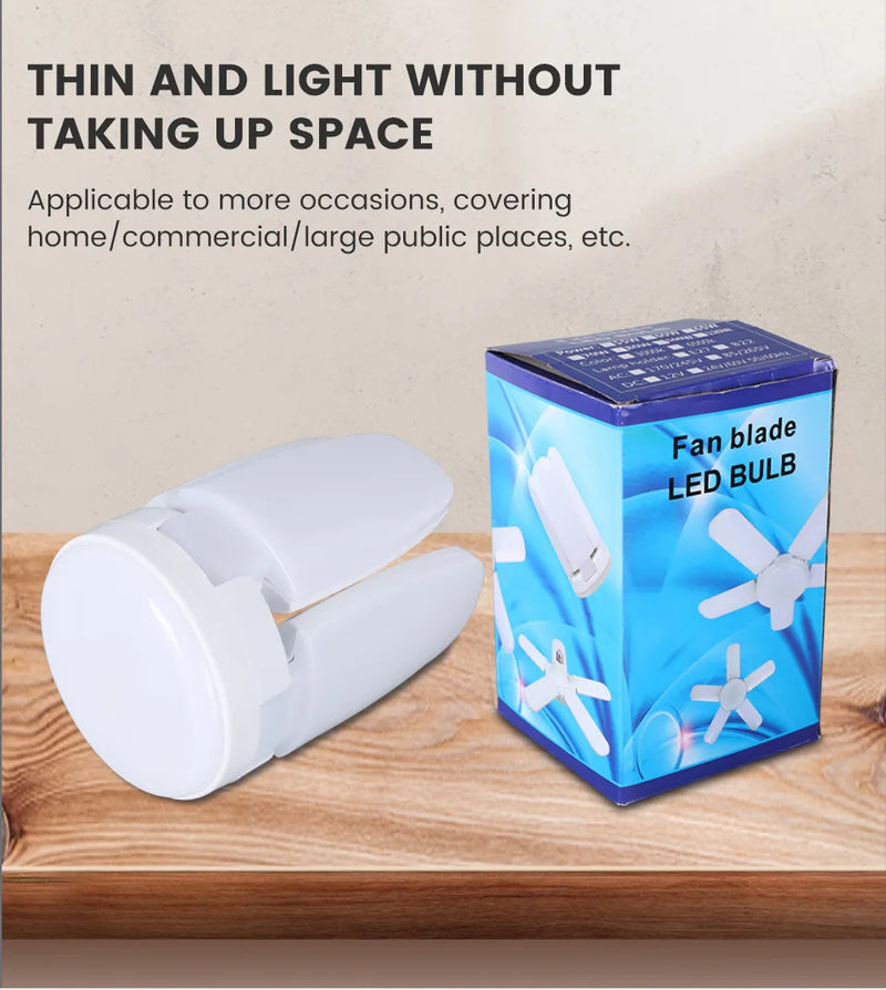 AirGlow® – Mini Ventilador de Teto LED Retrátil com Iluminação Inteligente