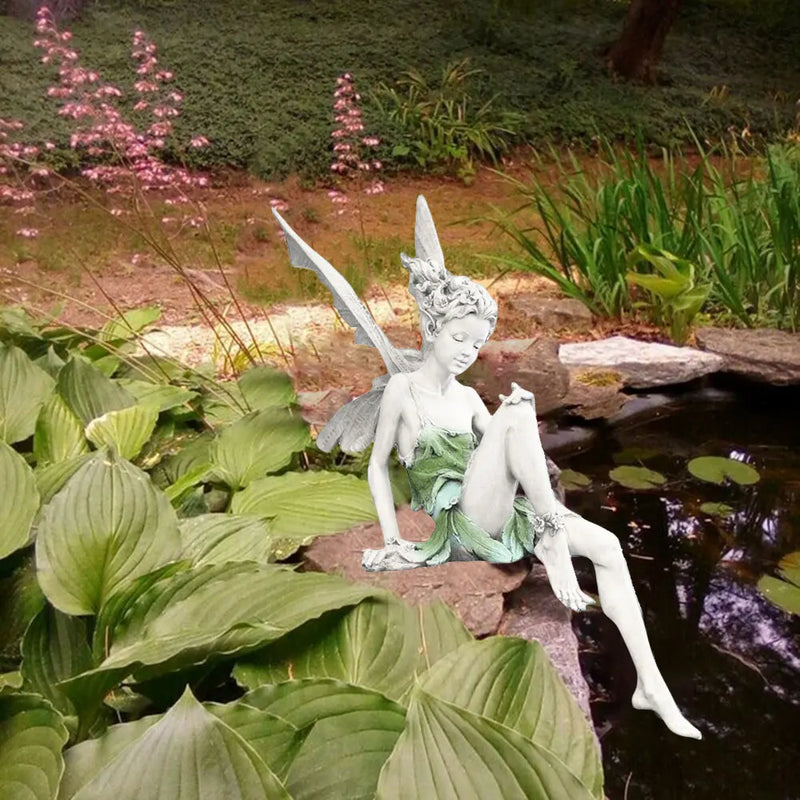 Fairyblossom® - Estátua Fada Floral – Escultura Decorativa para Jardim e Paisagismo