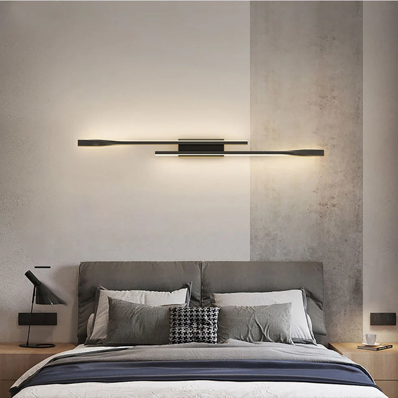 LumaStrip – Lâmpada de Parede Longa, Moderna e Elegante para Quarto e Sala