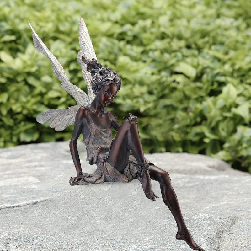 Fairyblossom® - Estátua Fada Floral – Escultura Decorativa para Jardim e Paisagismo