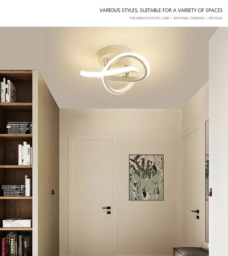 InfinityLED® - Luminária LED Minimalista para Teto – Iluminação Moderna para Corredor, Sacada, Escada e Decoração