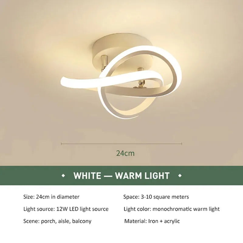 InfinityLED® - Luminária LED Minimalista para Teto – Iluminação Moderna para Corredor, Sacada, Escada e Decoração