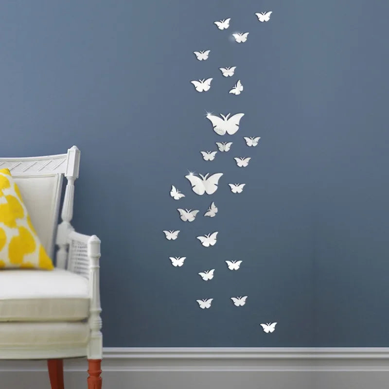 Flutter® – Adesivos Decorativos 3D de Borboletas Espelhadas 🦋✨