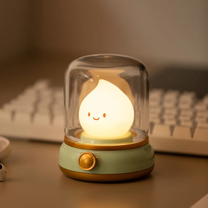 GlowCub – Luminária Cartoon Portátil USB Recarrregável