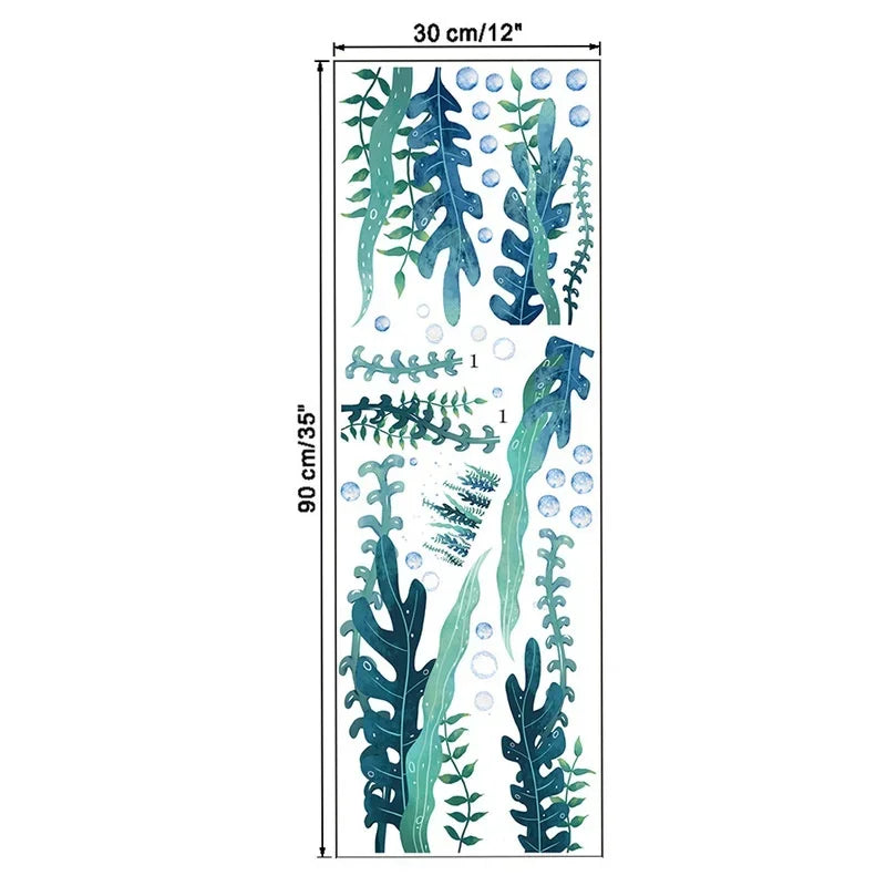 Aqua® – Adesivos Decorativos de Bolhas e Algas Marinhas para Parede