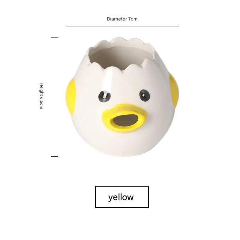 EggChick® – Separador de Gemas e Claras em Cerâmica com Design Criativo