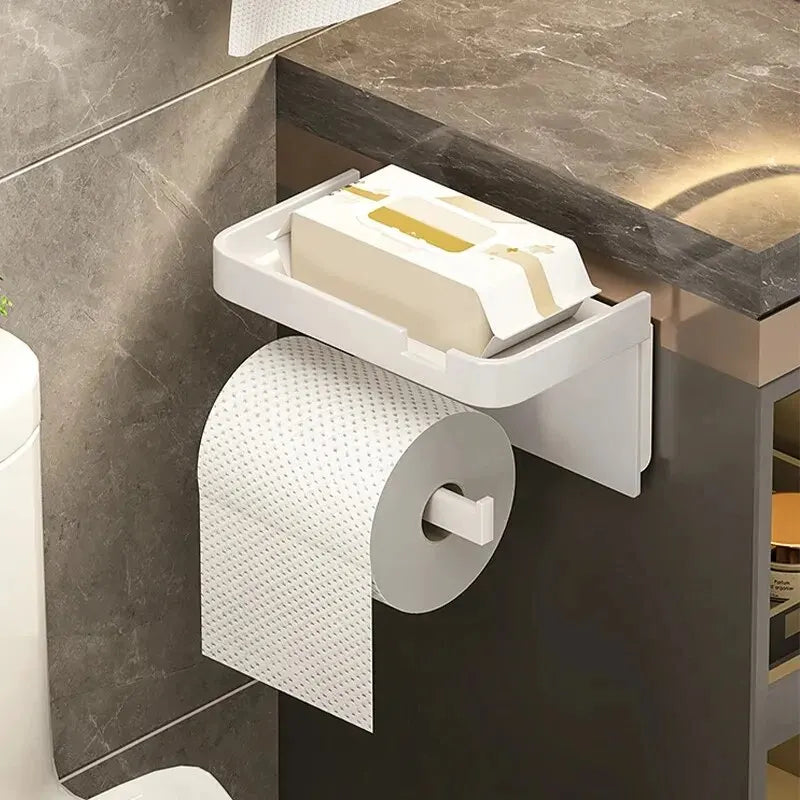ShelfRoll – Porta Papel Higiênico com Prateleira Multifuncional