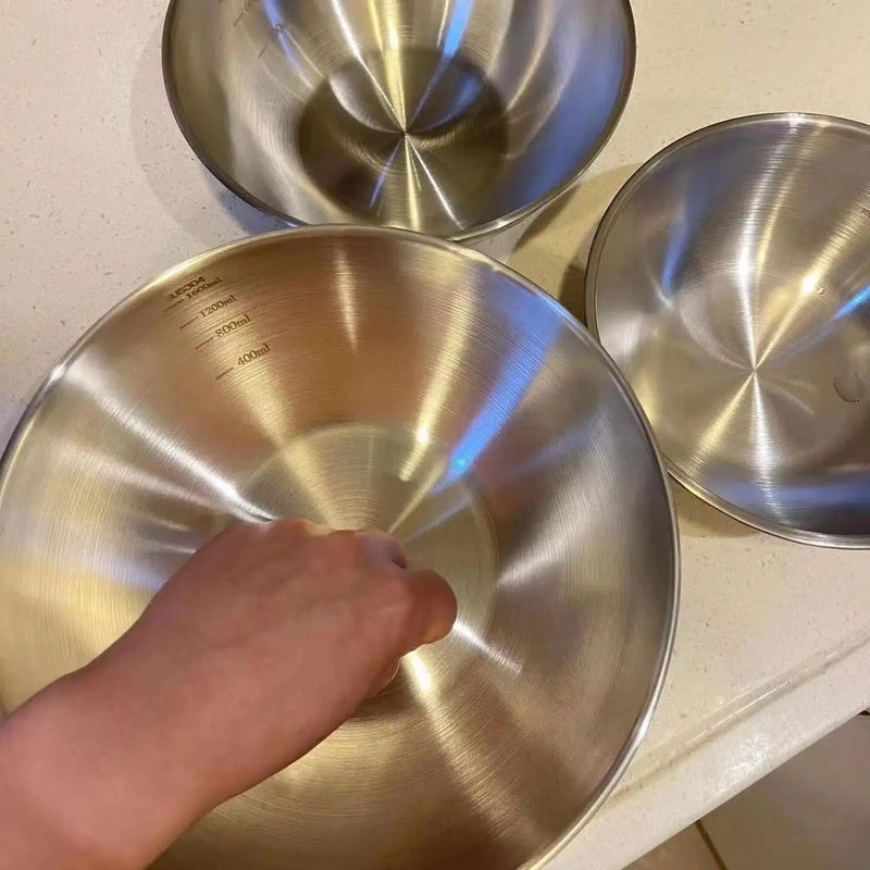 MixPro® – Conjunto de Tigelas de Aço Inoxidável com Medidor para Cozinha