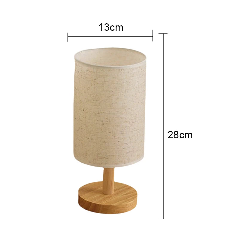 Luxzen® - Luminária de Mesa LED  com Design Sofisticado, Regulável, com Abajur de Tecido e Entrada USB