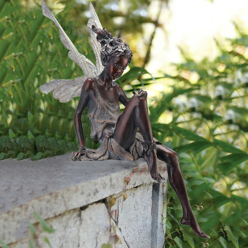 Fairyblossom® - Estátua Fada Floral – Escultura Decorativa para Jardim e Paisagismo