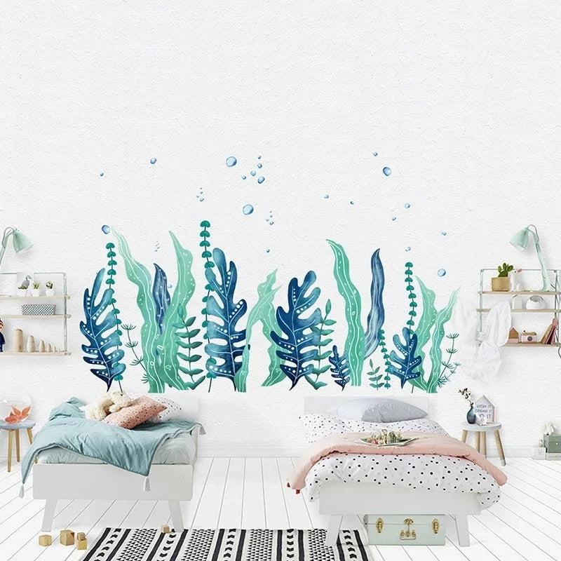 Aqua® – Adesivos Decorativos de Bolhas e Algas Marinhas para Parede