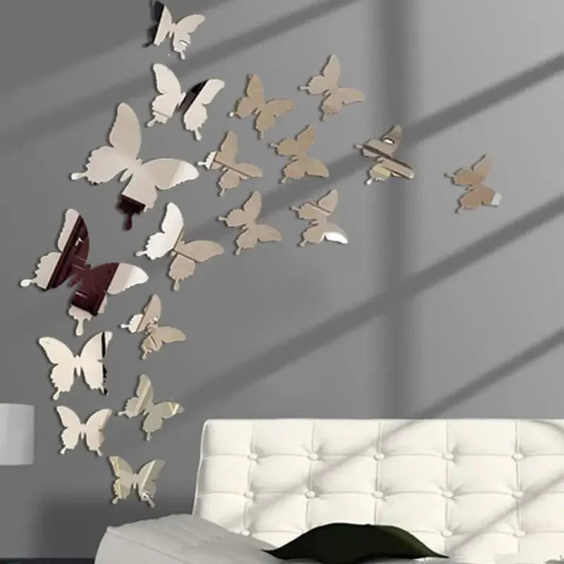 Flutter® – Adesivos Decorativos 3D de Borboletas Espelhadas 🦋✨