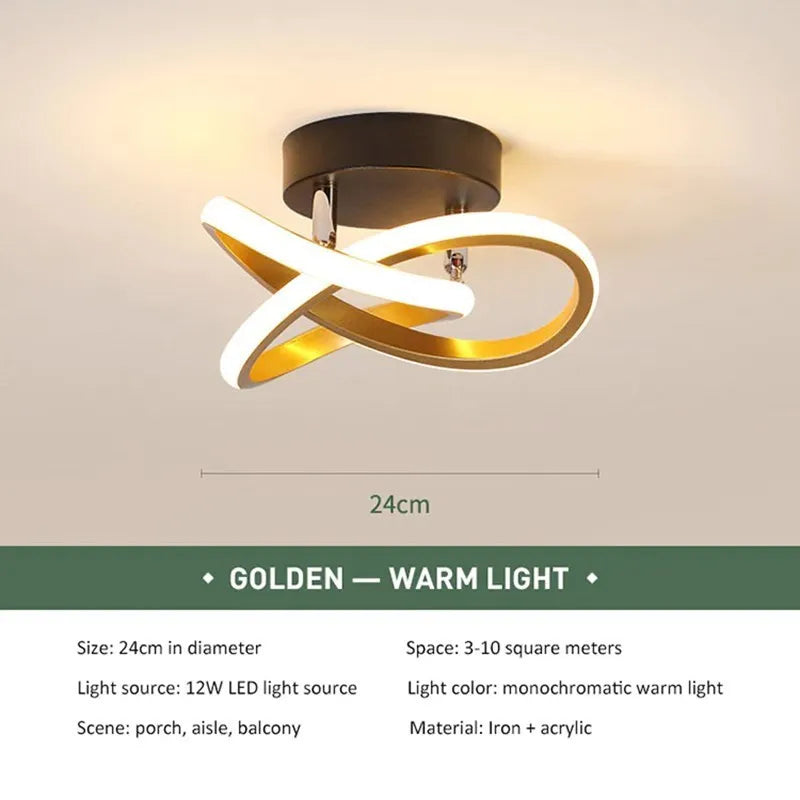 InfinityLED® - Luminária LED Minimalista para Teto – Iluminação Moderna para Corredor, Sacada, Escada e Decoração