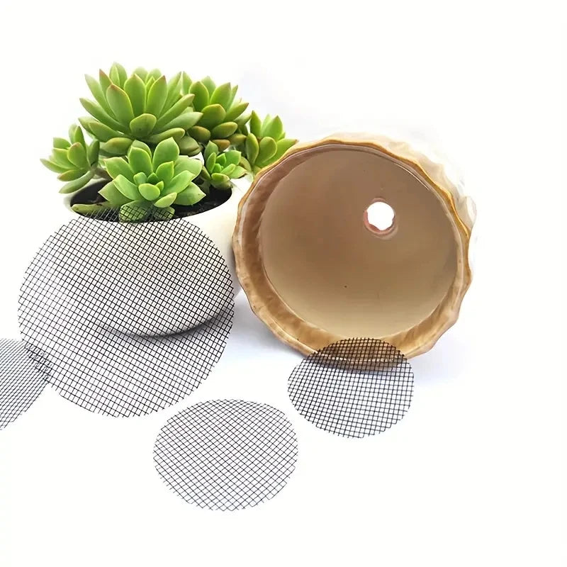 EcoDrain® – Tela de Drenagem para Vasos, 50 Peças, Proteção Eficiente para Plantas