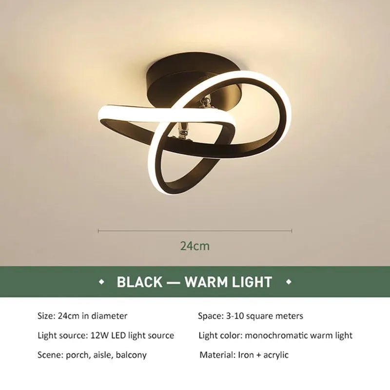 InfinityLED® - Luminária LED Minimalista para Teto – Iluminação Moderna para Corredor, Sacada, Escada e Decoração