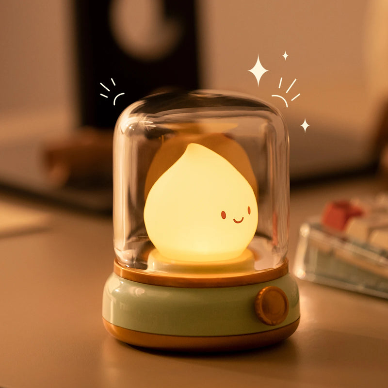 GlowCub – Luminária Cartoon Portátil USB Recarrregável