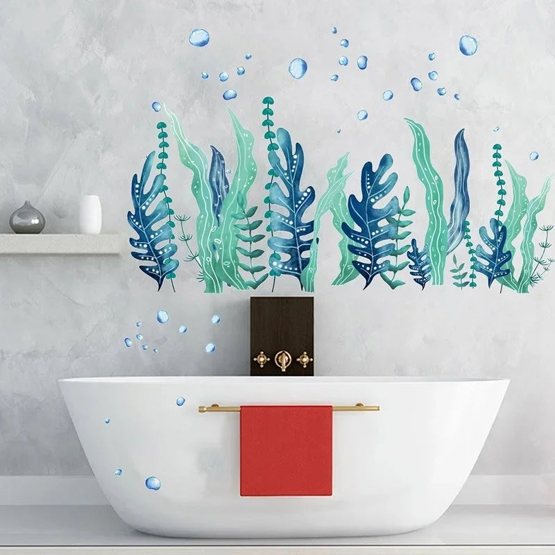 Aqua® – Adesivos Decorativos de Bolhas e Algas Marinhas para Parede