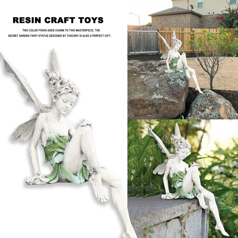 Fairyblossom® - Estátua Fada Floral – Escultura Decorativa para Jardim e Paisagismo