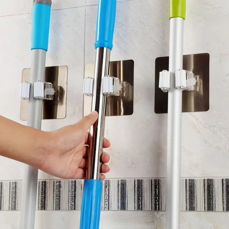 FixRack® – Suporte de Parede para Vassouras e Utensílios com Ganchos e Fixação Segura