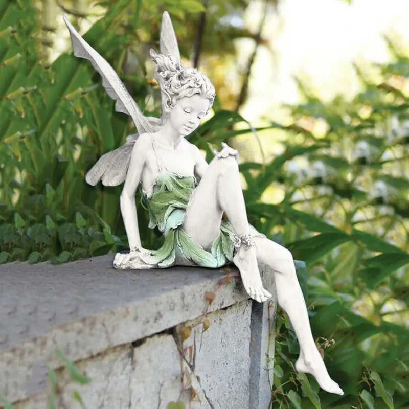 Fairyblossom® - Estátua Fada Floral – Escultura Decorativa para Jardim e Paisagismo