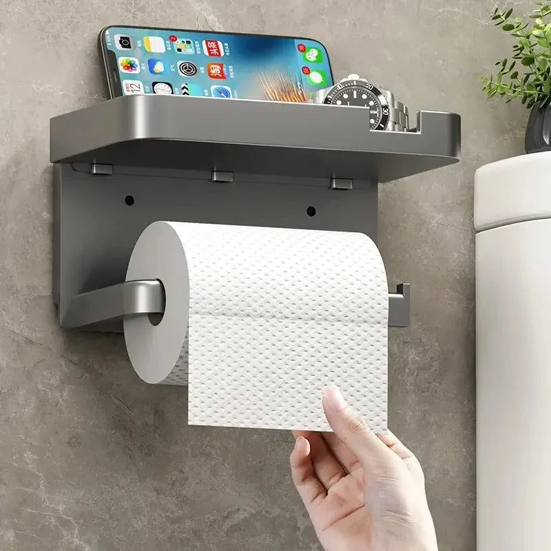 ShelfRoll – Porta Papel Higiênico com Prateleira Multifuncional