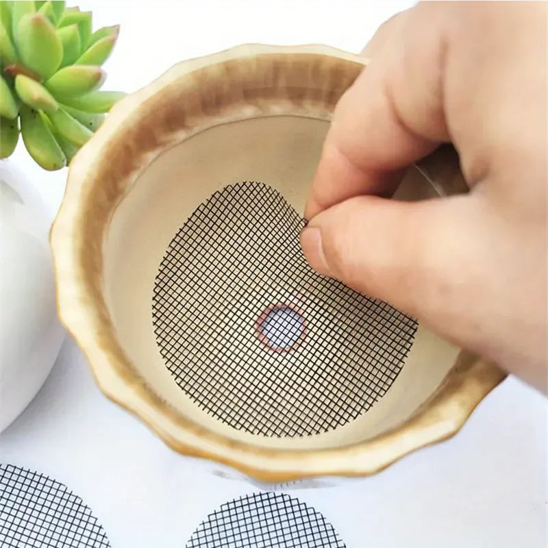 EcoDrain® – Tela de Drenagem para Vasos, 50 Peças, Proteção Eficiente para Plantas
