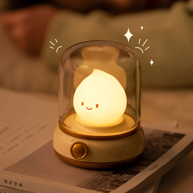 GlowCub – Luminária Cartoon Portátil USB Recarrregável