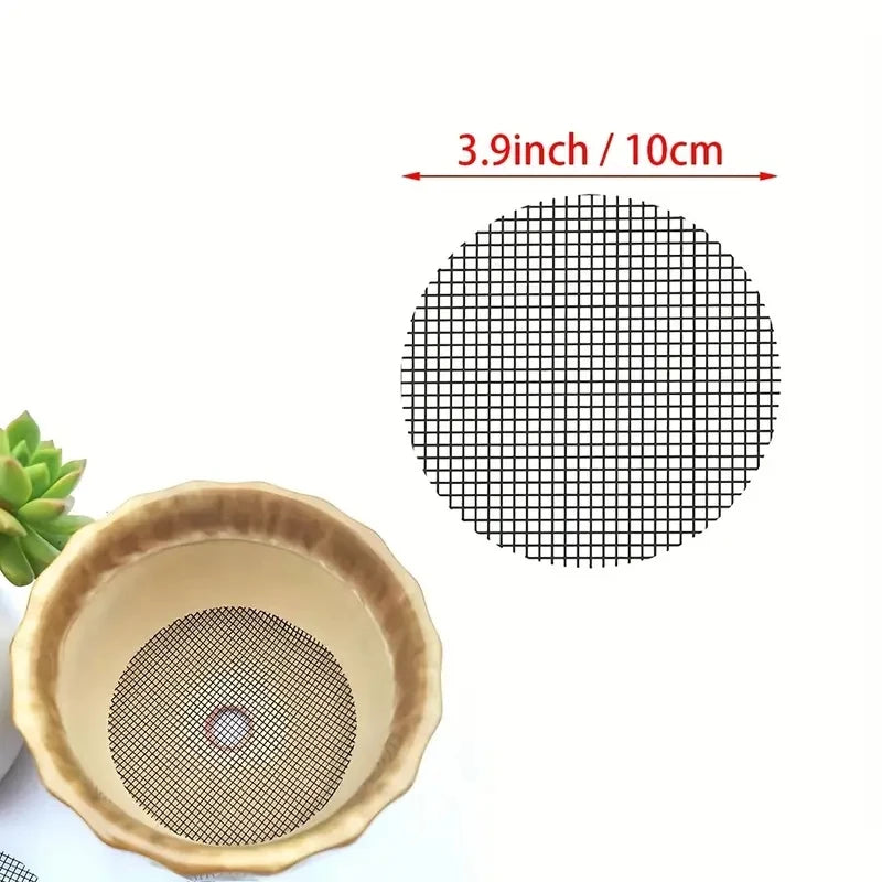 EcoDrain® – Tela de Drenagem para Vasos, 50 Peças, Proteção Eficiente para Plantas