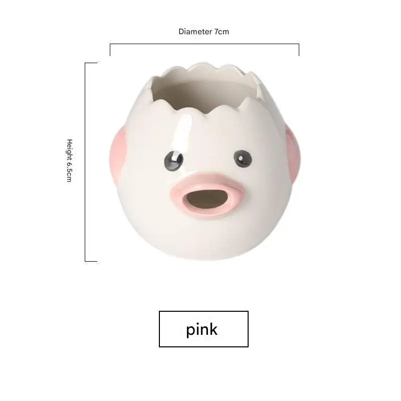 EggChick® – Separador de Gemas e Claras em Cerâmica com Design Criativo