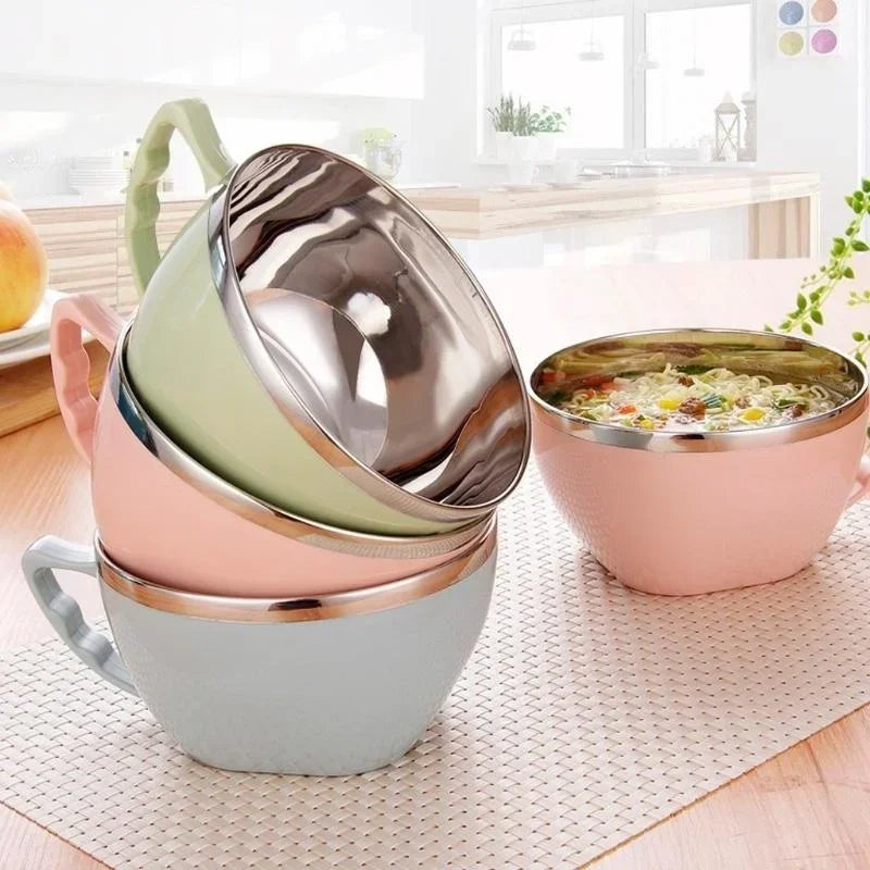 ThermoBowl® – Tigela de Aço Inoxidável com Alça Antitérmica