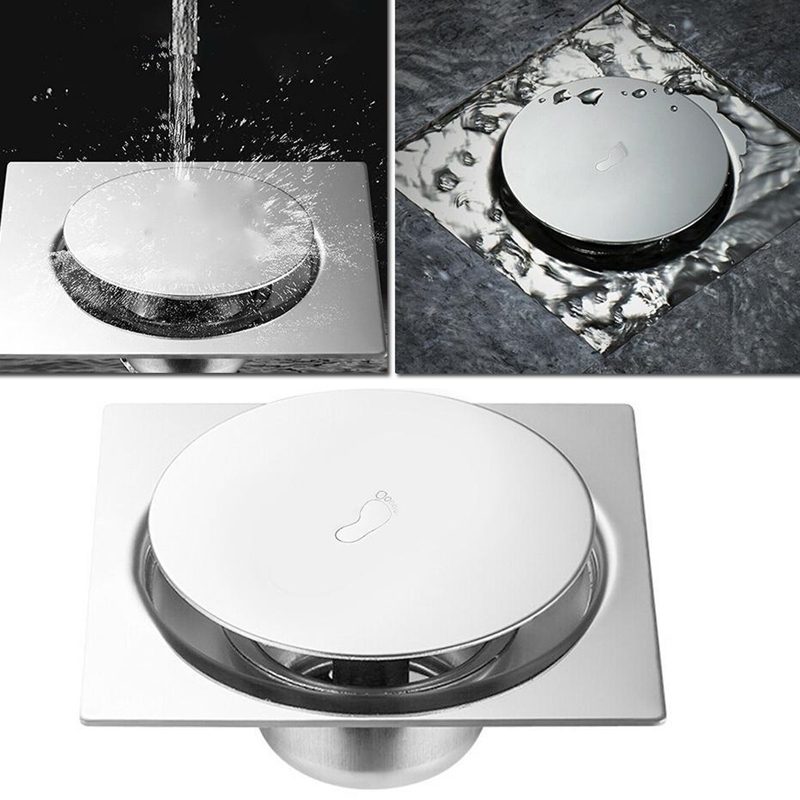 SmartDrain® - Ralo Inteligente Click 10x10cm – Aço Inoxidável, Design Moderno e Dreno Eficiente